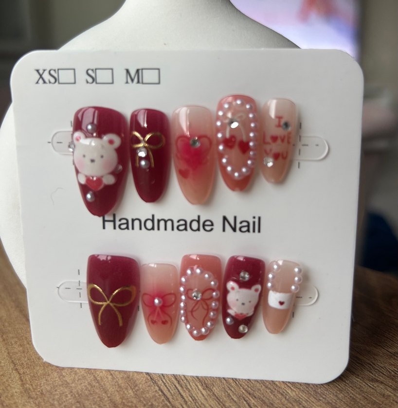 10lu M Beden Takma Tırnak Seti - Görsel 2