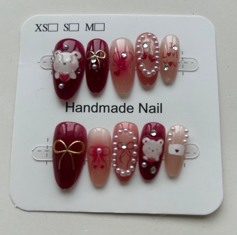 10lu M Beden Takma Tırnak Seti - Görsel 5