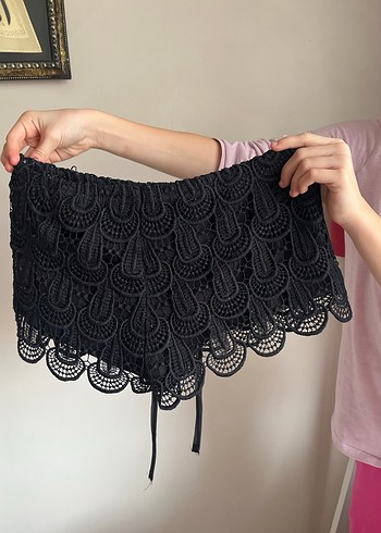  H&M XS Beden Dantel Detaylı Şort  - Görsel 2