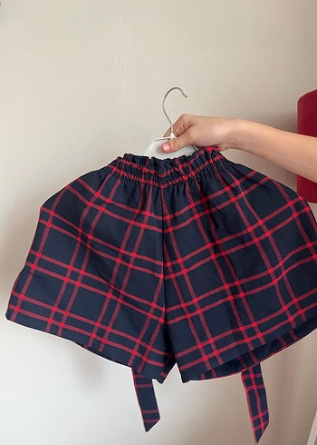  Bershka Paperbag Ekose Şort (Beden: S)  - Görsel 2