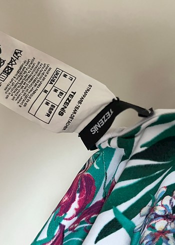 Tezenis Tropikal Desenli, Bağlamalı Mayo - Görsel 3