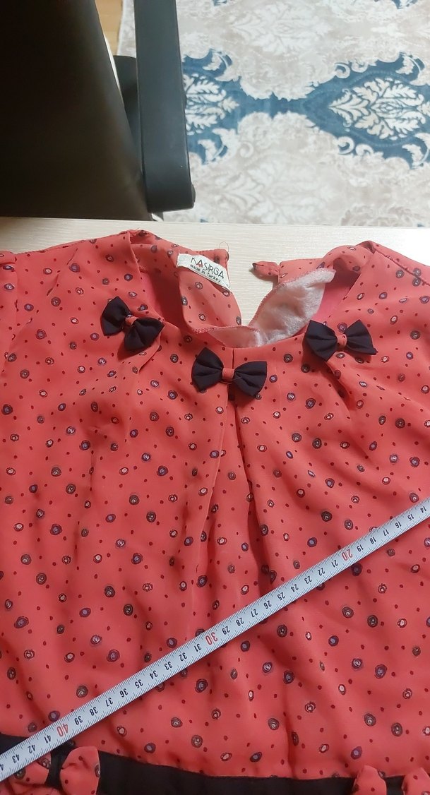 Kemer Detaylı Kırmızı Vintage Hamile Eteği - Görsel 2