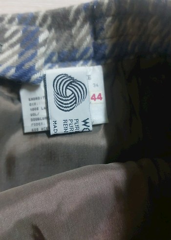 Mavi Ekose Midi Hamile Eteği - Görsel 4