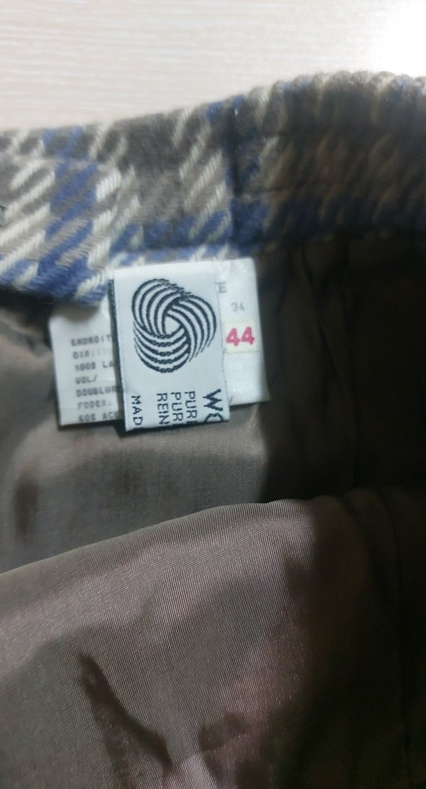 Mavi Ekose Midi Hamile Eteği - Görsel 4