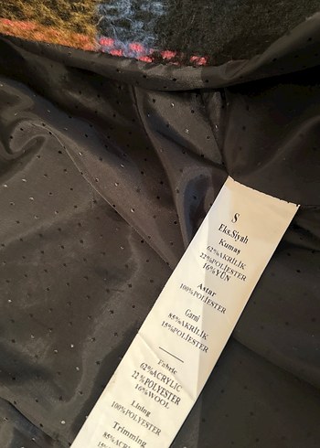 Düğmeli Ekoseli Kadın Yün Kaban - Görsel 3