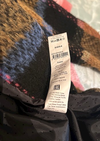 Düğmeli Ekoseli Kadın Yün Kaban - Görsel 4