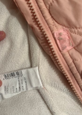 Kız Çocuk Kapüşonlu Pembe Mont - Görsel 3