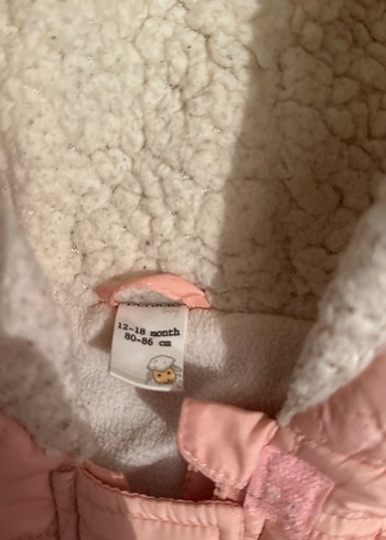 Kız Çocuk Kapüşonlu Pembe Mont - Görsel 2