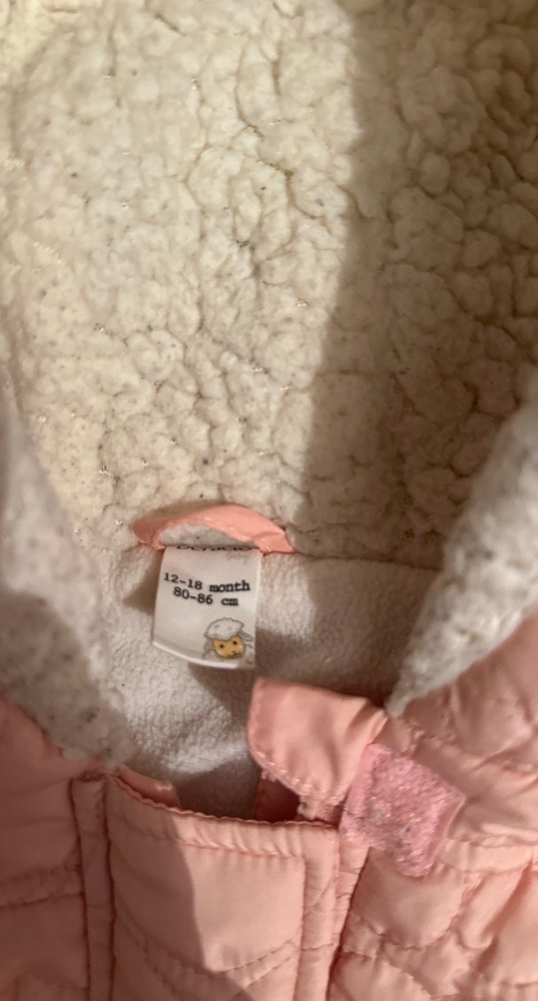 Kız Çocuk Kapüşonlu Pembe Mont - Görsel 2