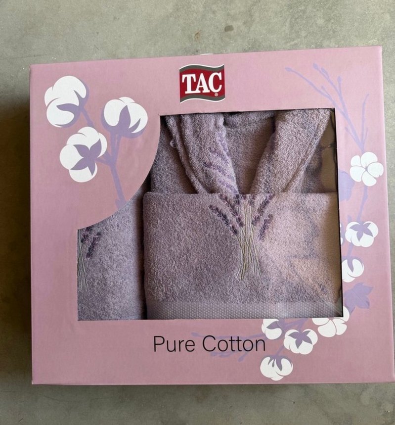 Mor İşlemeli Bohem Havlu Seti - Görsel 2