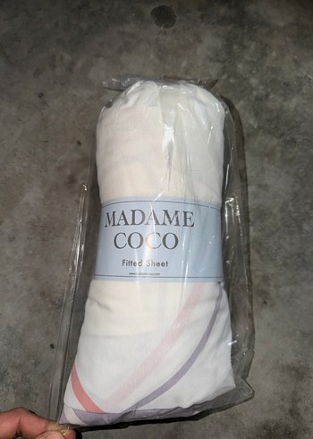 Madame Coco Beyaz Baskılı Lastikli Çarşaf - Görsel 2