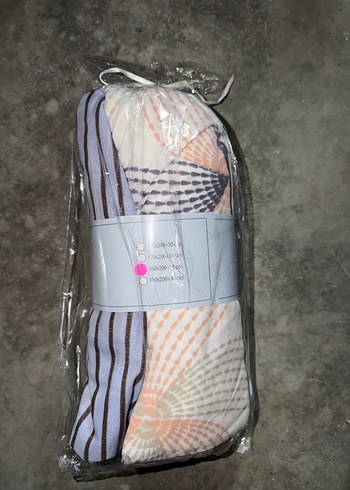 MADAME COCO Bej Çizgili Lastikli Çarşaf - Görsel 2