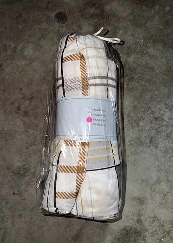 M'DAME Gri Bağlamalı Desen Çarşaf - Görsel 2