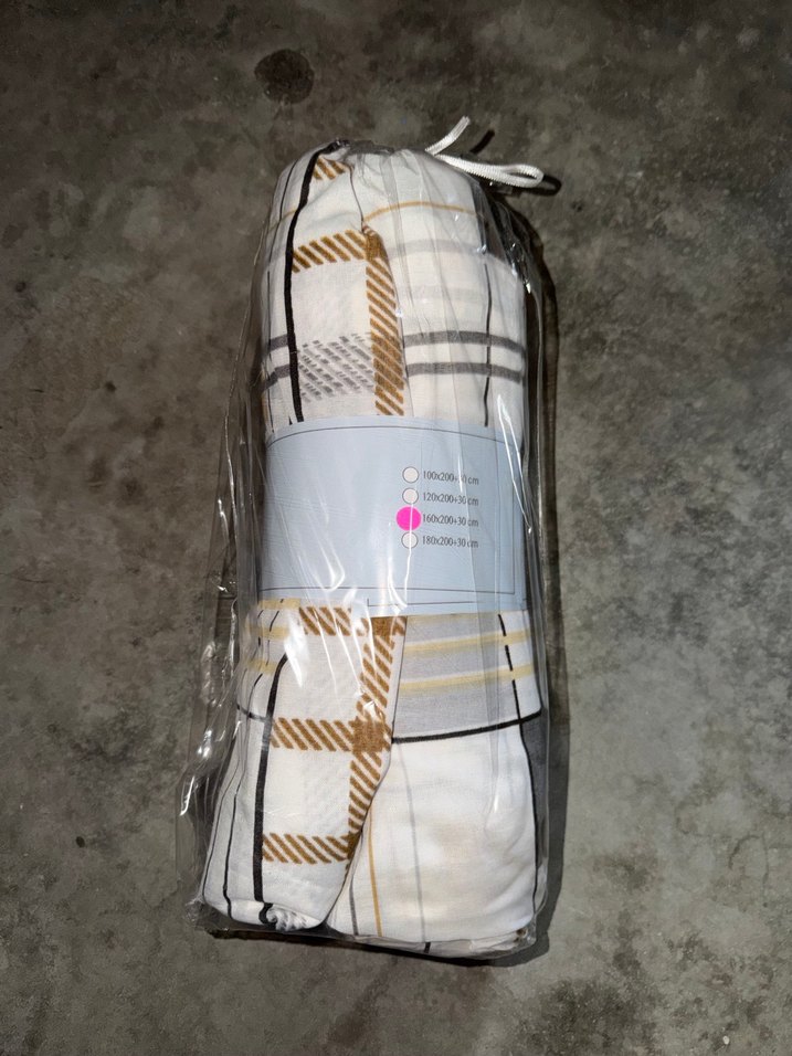 M'DAME Gri Bağlamalı Desen Çarşaf - Görsel 2