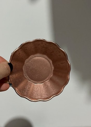 Siyah Metalik 10lu Çay Tabak Seti - Görsel 3