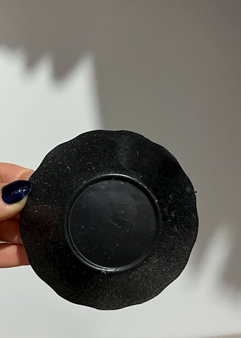 Siyah Metalik 10lu Çay Tabak Seti - Görsel 6