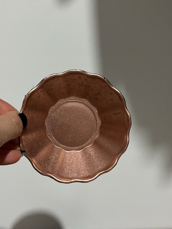 Siyah Metalik 10lu Çay Tabak Seti - Görsel 3