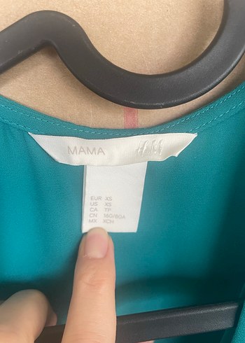 Turkuaz Drapeli Hamile Midi Elbise - Görsel 3