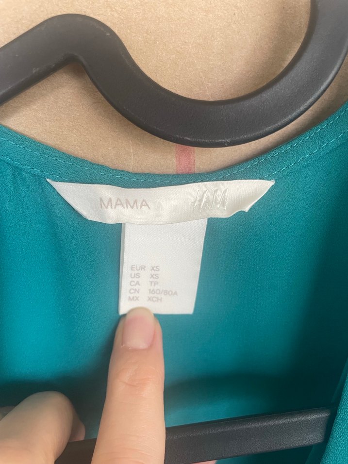 Turkuaz Drapeli Hamile Midi Elbise - Görsel 3