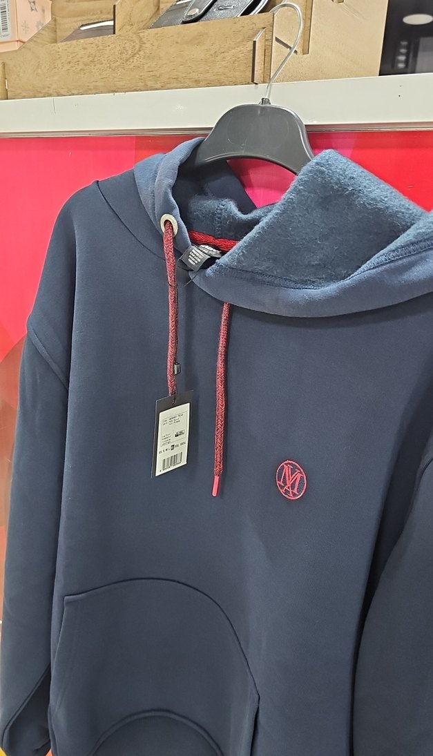 Erkek Mavi Kapüşonlu Sweatshirt Son 3 adet - Görsel 3