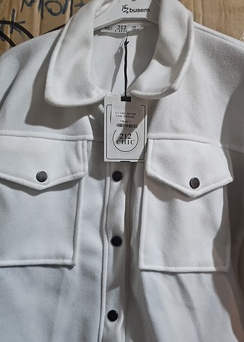 Düğmeli Beyaz Midi Kadın Gömlek - Görsel 2