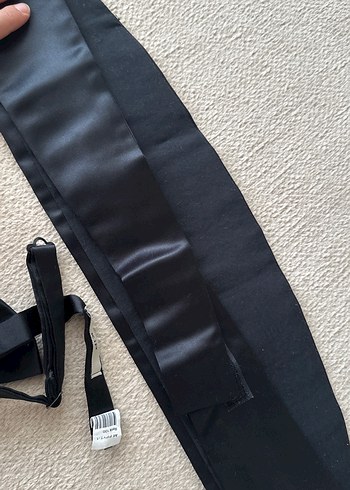 Klasik Siyah Gotik Papyon ve Kuşak Seti - Görsel 3