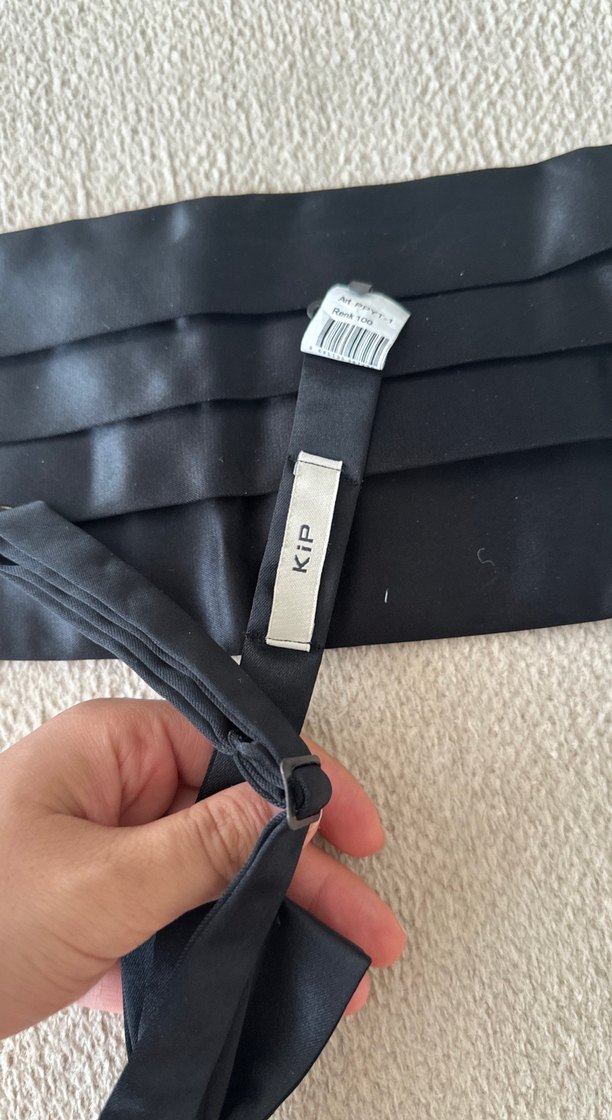 Klasik Siyah Gotik Papyon ve Kuşak Seti - Görsel 2