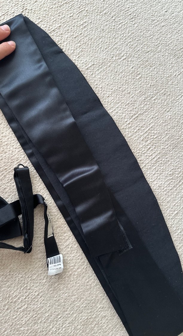 Klasik Siyah Gotik Papyon ve Kuşak Seti - Görsel 3