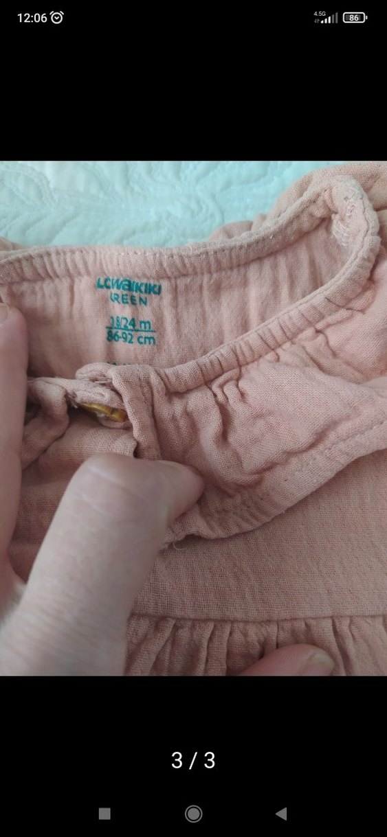 Pembe Bebek Kız Fırfırlı Kısa Kollu Takım - Görsel 3