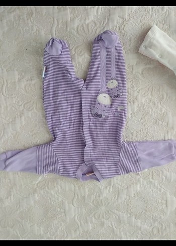 Pembe ve Mor Bebek Kıyafet Seti, Uzun Kollu - Görsel 2