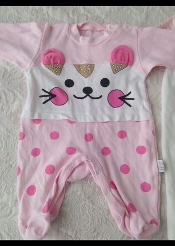 Pembe ve Mor Bebek Kıyafet Seti, Uzun Kollu - Görsel 4