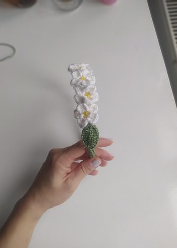 Beyaz Dantel Çiçekli Bohem Saç Bandı - Görsel 4