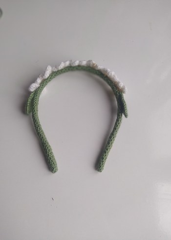 Beyaz Dantel Çiçekli Bohem Saç Bandı - Görsel 5