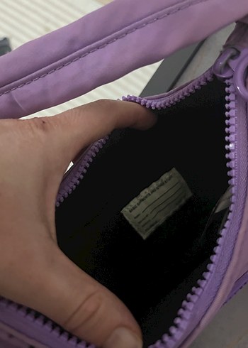 Pastel Mor Fermuarlı Kadın Omuz Çantası - Görsel 3