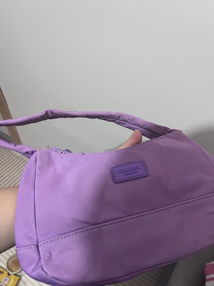 Pastel Mor Fermuarlı Kadın Omuz Çantası - Görsel 2