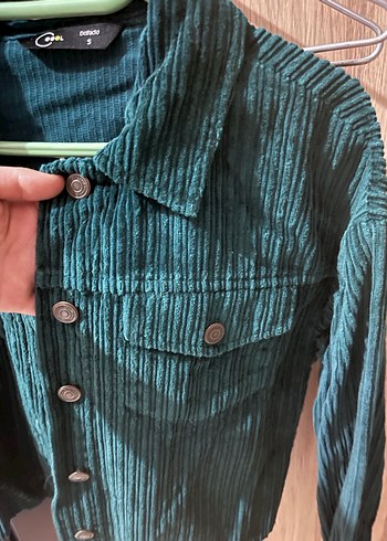 Düğmeli Kadın Midi Denim Ceket - Görsel 3