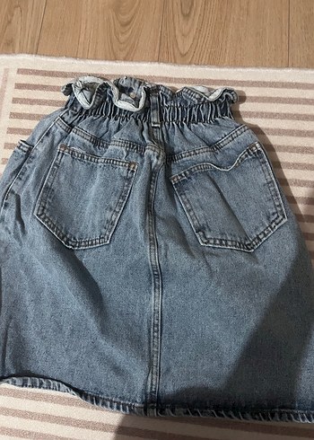 Kadın Mavi Denim Midi Etek - Görsel 2