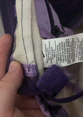 Mor Ekose Desenli Fermuarlı Kadın Çanta - Görsel 4