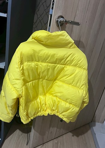 Sarı Fermuarlı Kadın Mont - Görsel 4