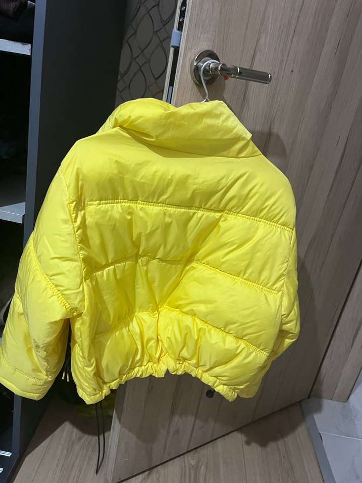 Sarı Fermuarlı Kadın Mont - Görsel 4