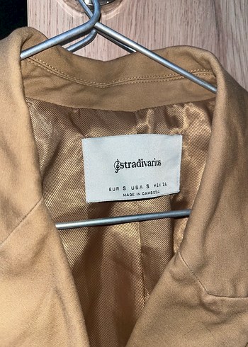 Bej Kadın Düğmeli Midi Blazer Ceket - Görsel 2