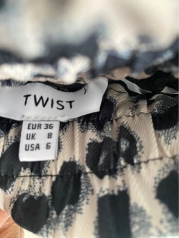 36 Beden Twist leopar pantolon