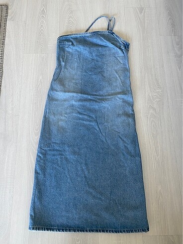 Zara Zara midi denim elbise