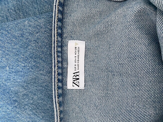 s Beden mavi Renk Zara midi denim elbise