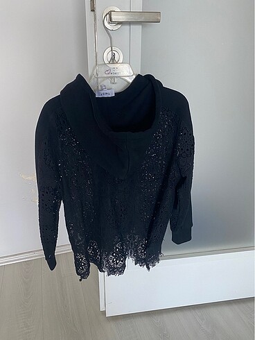 34 Beden Twist dantel detaylı hoodie