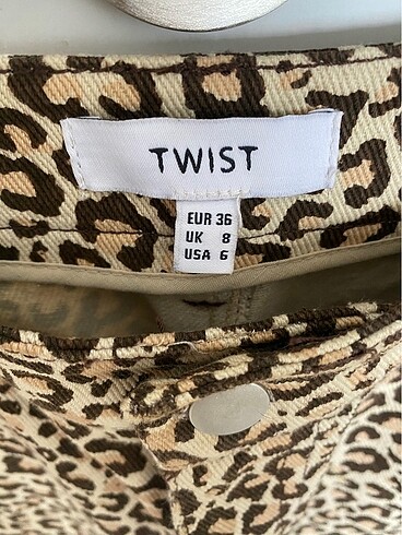 36 Beden Twist leopar denim