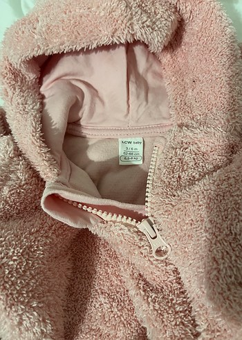 LC Waikiki Pembe Peluş Bebek Kız Tulumu