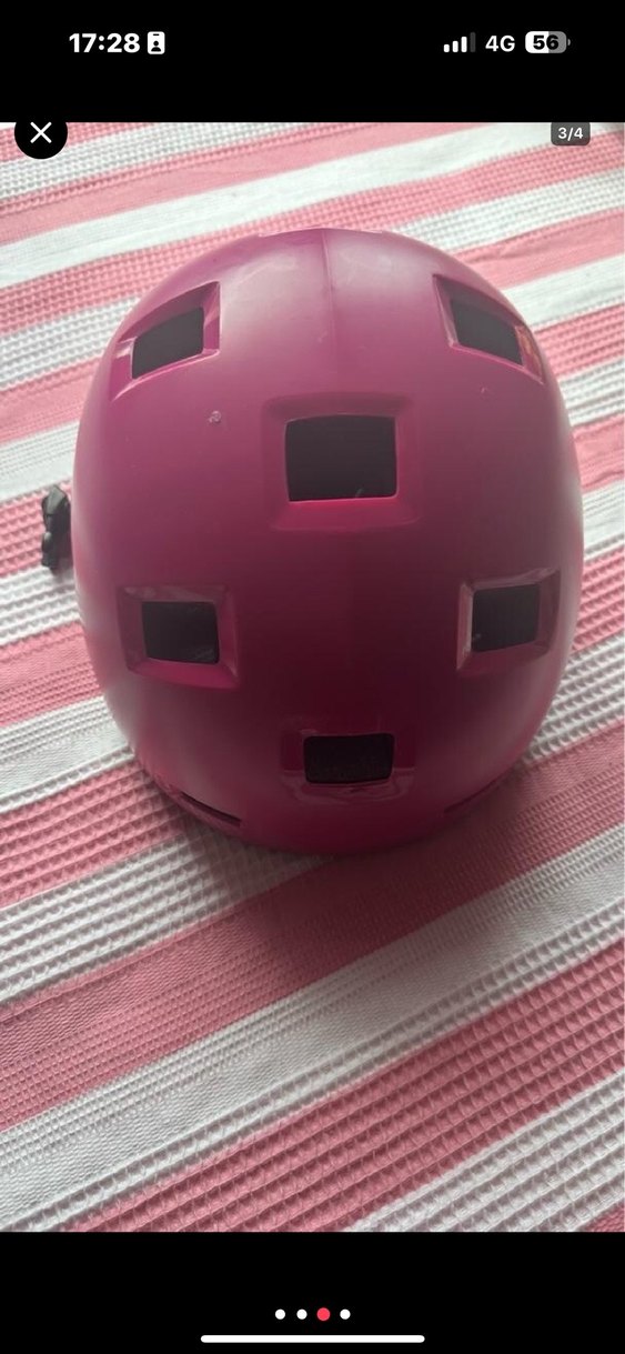 Çocuk Pembe Koruyucu Kask ve Dizlik Seti - Görsel 3