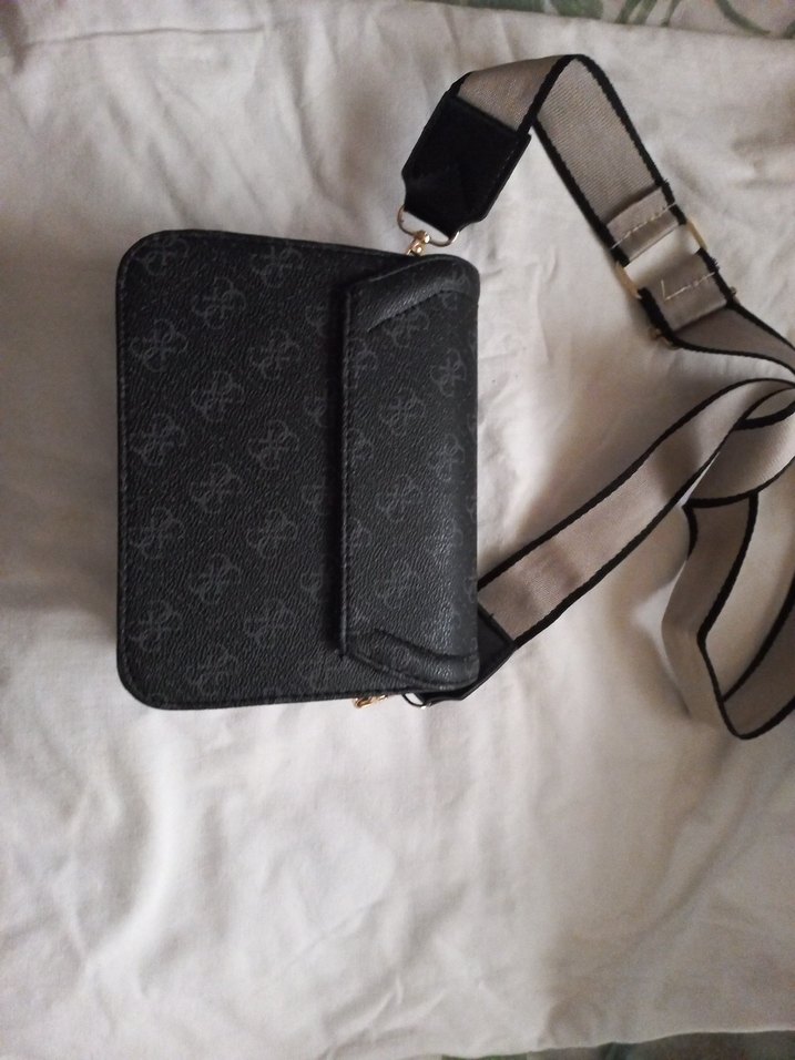 Siyah Deri Tokalı Kadın Çanta - Görsel 2