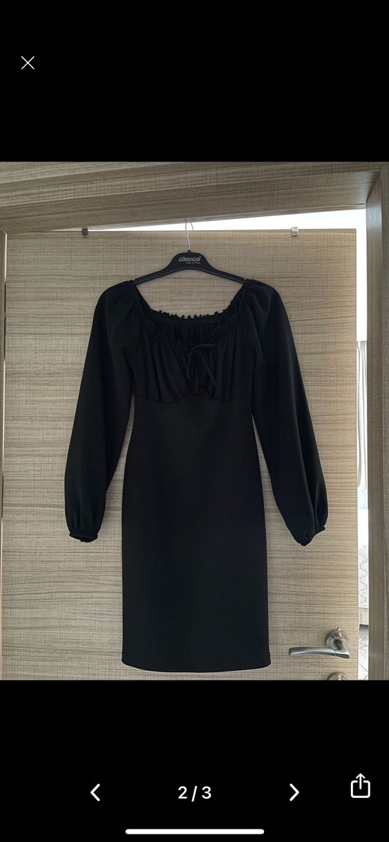 Siyah mini Elbise - Görsel 2